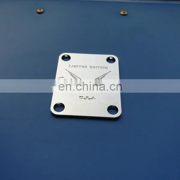 High Quality Logo Engraved Silver Plating Metal Label Plate