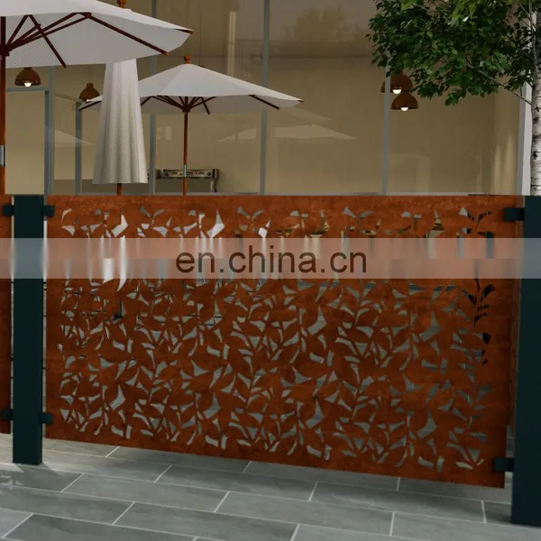 Privacy Fence for Garden Decoration Hot Rolled Corten Steel Fence photo-3