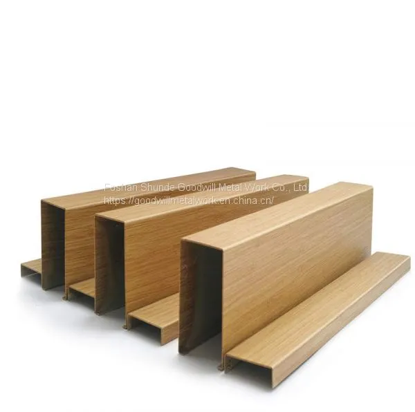 Decorative Linear Pipe U Shaped Suspended Aluminum Metal False Square Tube Baffle Ceiling photo-2