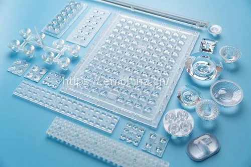 Plastics Lenses With Optical Desigm, Aspheric Lens, Convex, Reflector, Optical Polymer, Housing Made in PMMA or PC for Illumination