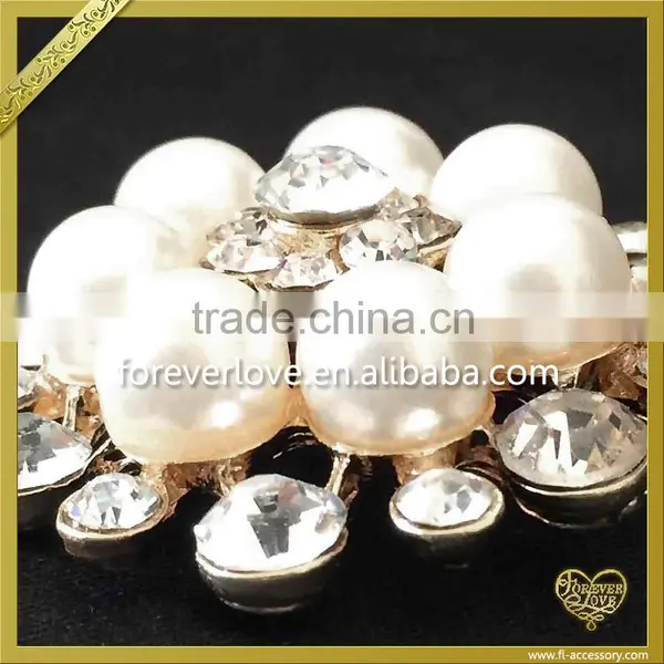 Soldering Pearls Strass Crystal Rhinestone Shoulder Brooch Pin Bling Large Rhinestone Brooches FB-031 photo-4