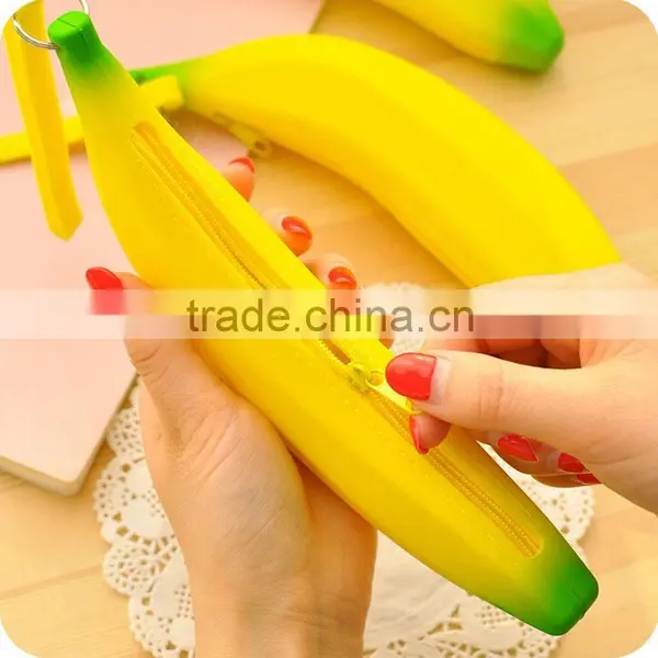 2016 Hot Selling Cartoon Cute Silicone Banana Bag Coin Purse Silicone Jewelry Pouch photo-5