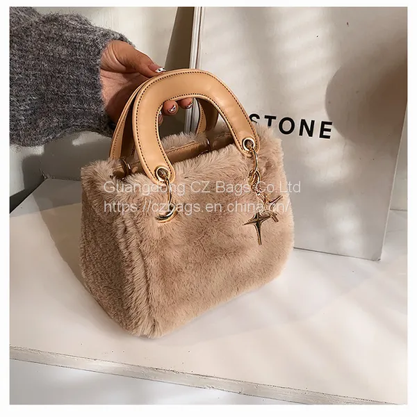 Winter Plush Bag Women's Bag 2021 New Fashion Messenger Bag Foreign Style Fashion Handbag Diana Bag photo-2