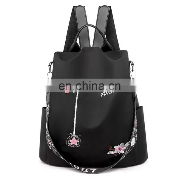 New Design Waterproof Women, Ladies Oxford Backpack With Flower/ photo-3