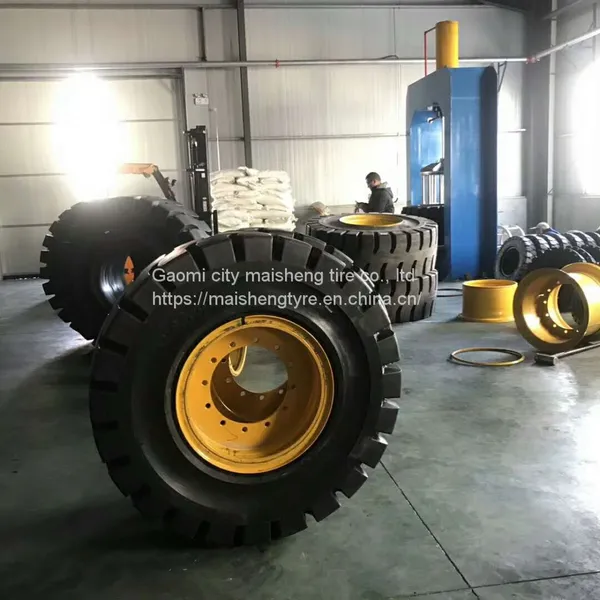 50 Loader Forklift Tyre 17.5-25 23.5-25 Semi-solid Tyre Thickening Wear-resisting Steel Mill Iron Works photo-3