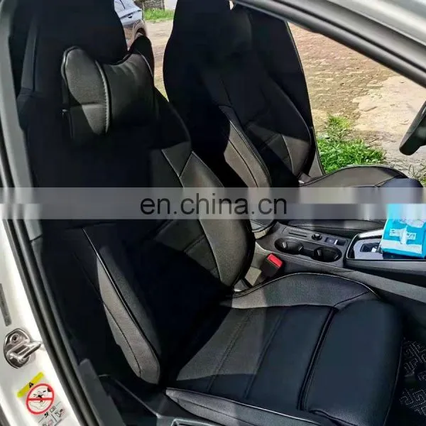HFTM Chinese Factory Price Directly Sale SUV Black Pink Red Brown Begge Blue Black Fashion Yellow Leather Durable Seat Cover photo-3