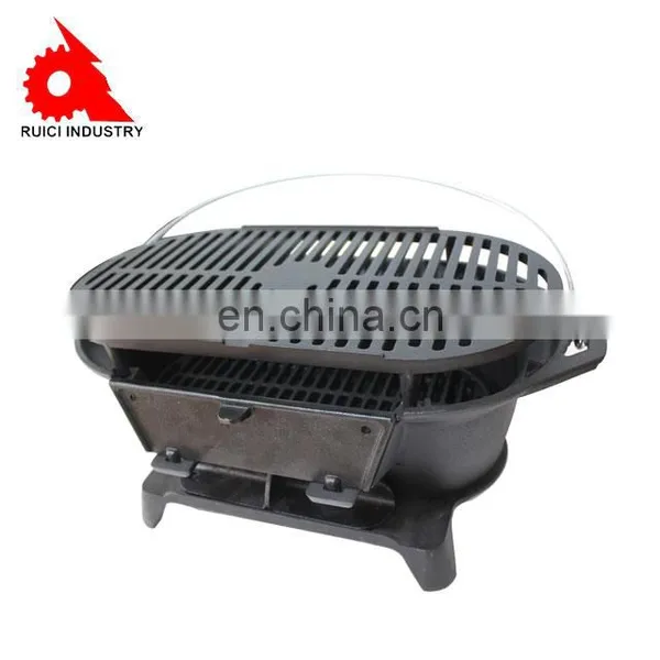 Russian homemade cast iron charcoal bbq grill