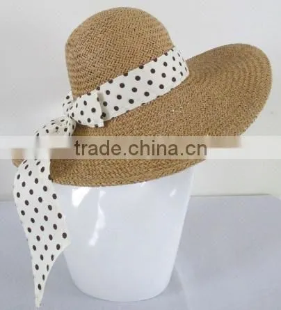 Folding Paper Straw Visor Hat photo-5