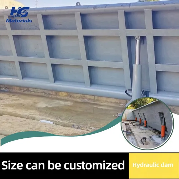Hydraulic elevator dam for small and medium rivers/channels for water retention.