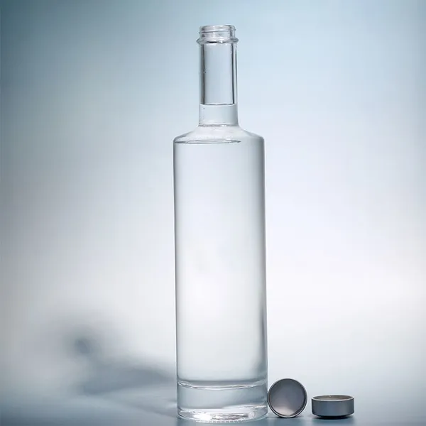 Wholesale 1000ml Empty Cork Sealed Clear Round Glass Liquor Bottle for Vodka Whisky Tequila Gin Rum Brandy photo-2