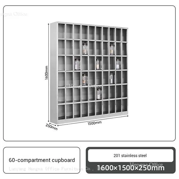 Sports Bottle Cubby Station, 2-in-1 Open-Access Grid With Integrated Locking Cupboard, Rust-Resistant Metal Organizer for Sport Clubs photo-3