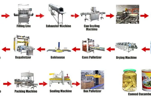 304 Stainless Steel 500KG/H Production Capacity Canned Cucumber Processing Line for Sale photo-2