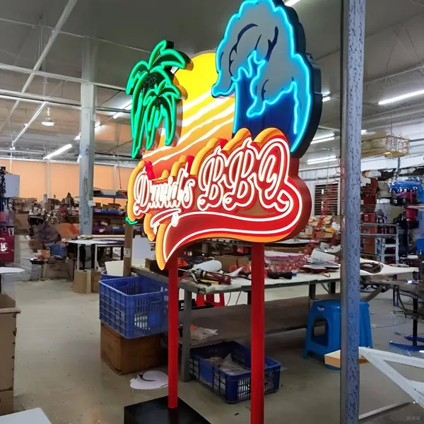 Business Led Letters Light Box Pylon Sign Pylon Sign Standing Pillar Board Advertising Led Pylon Sign photo-4