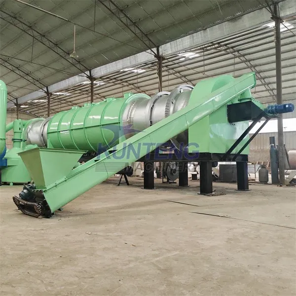 Screw Type Waste Wood Bamboo Biochar Making Machine Biomass Pyrolysis Machine EPC photo-2