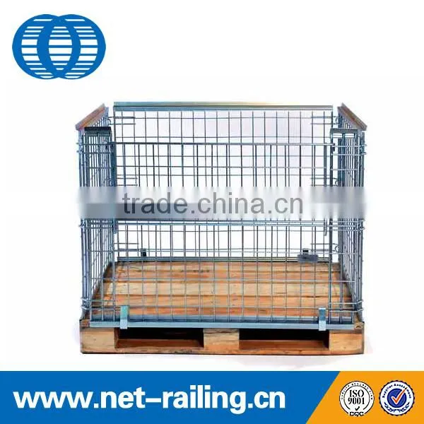 Galvanized Metal Foldable Pallet Mesh Cages photo-2