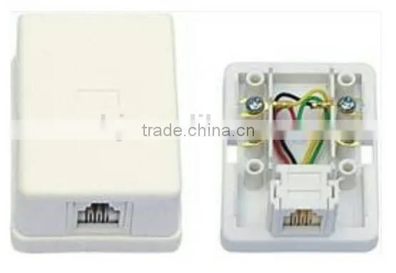Single Port Rj11White Surface Mount Box,surface Mounting Rj11 Box photo-2
