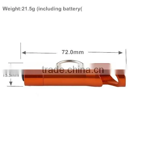 High Quality Orange 3 LED Keychain Bottle Opener Torch photo-4