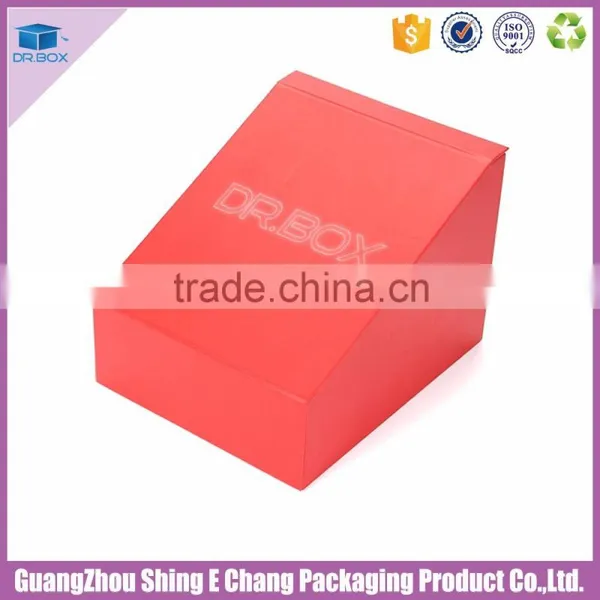 Good Quality Flock Printing Clear Plastic Retail Shoe Cardboard Packing Box Guangzhou photo-3