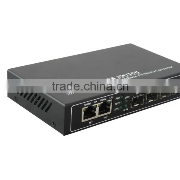 Hot Selling Gigabit Ethernet Optical Fiber Switch 2 Rj45 Ports & 4sfp Sockets photo-2