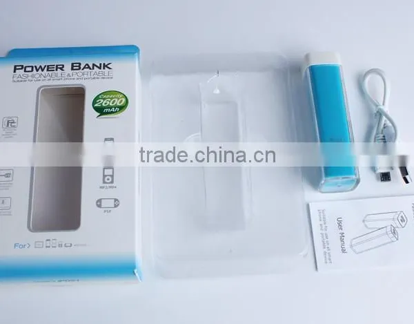 Mini 2600mAh External Battery Pack Compact "Lipstick" Size USB Universal Portable Power Bank Charger photo-3