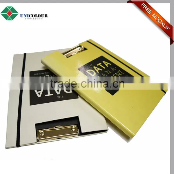 Custom Design Metal Clip Hardcover Cardboard File Folder photo-2