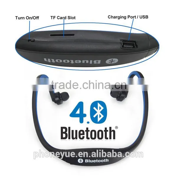 Free Sample Neckband S9 Sport Wireless Bluetooth 4.0 Headphone Earphone photo-5
