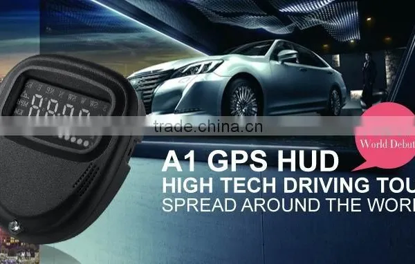 A1 2.0 Inch Car GPS HUD Head Up Display Vehicle-mounted Security System, Support Speed & Real Time & Altitude & Over Speed Alarm photo-2