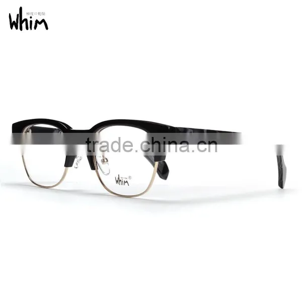 Whim Brand Designer Hand Made Half Rim Retro Myopia Acetate Glasses Frame photo-5