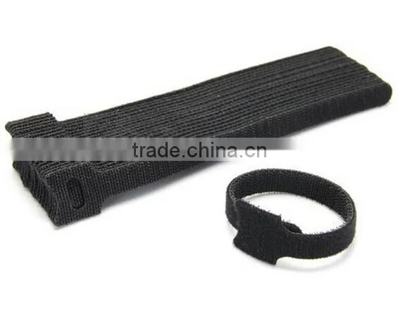 Black Reusable Back to Back Hook and Loop Wire Cable Tie photo-3