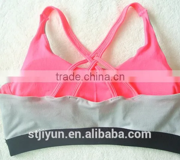 Shantou Wholesale Underwear Factory Women Plain Custom Blank Sports Bra photo-4
