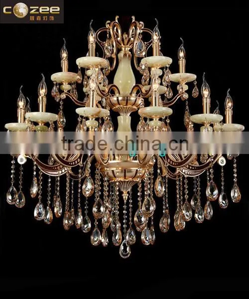 Modern Luxury Hotel Lobby Crystal Chandelier Pendant Hanging Lamp Light Lighting CZ5025/12+6