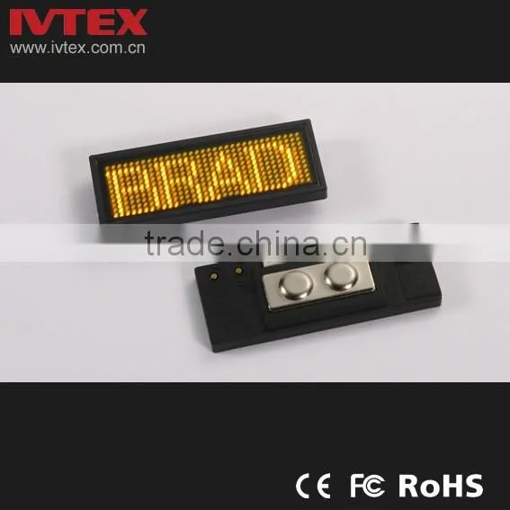 Digital Green Rechargeable Battery Backup Digital LED Display / LED Name Badge / Mini Name Card photo-3
