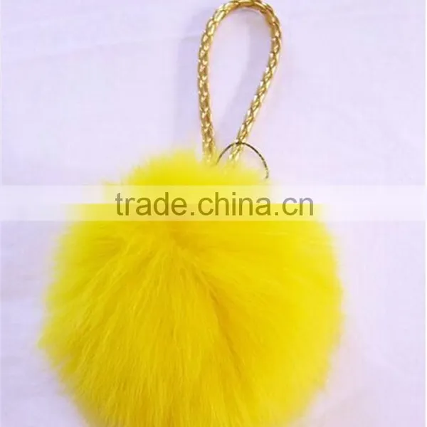 100% Genuine Fox Fur Ball for Keychain Bag Car Pendent photo-3