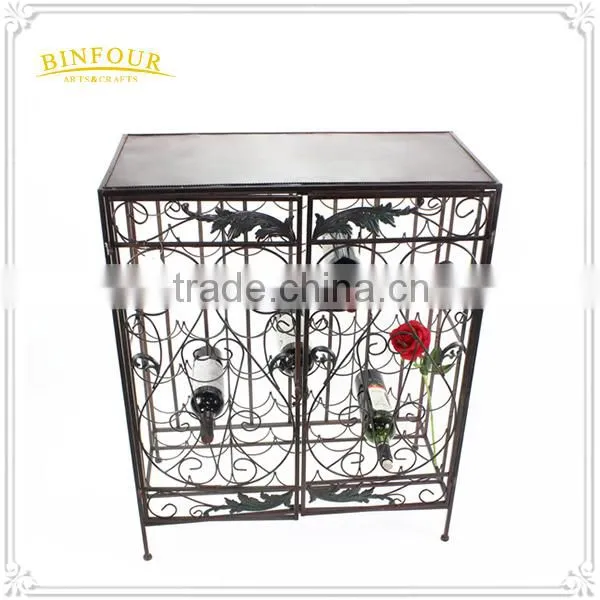 Metal Decorative Wall Mounted Wine Holder Wine Bottle Display photo-3