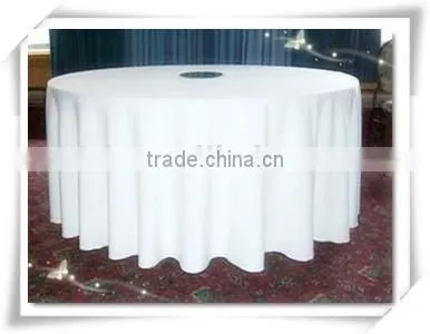 100% Polyester White Tablecloth for Various Occations, White Visa Tablecloth photo-3