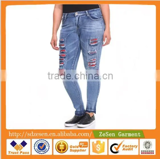 China Clothing Manufacturer Jeans Wholesale Price For Women photo-3