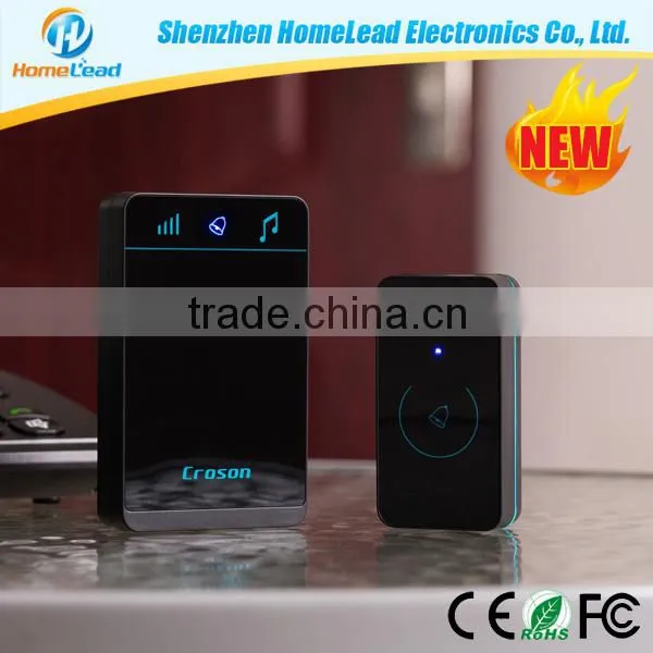 500ft Working Range Touch Button Wireless Waterproof Bell With Battery Powered