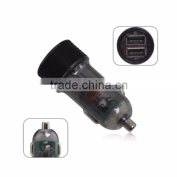 Cheap 5v 3.4a Dual Usb Tabet Charger Mobile Travel Charger Transparent photo-3