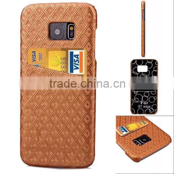 Leather PC Hard Case for IPhone 6 for Samsung Case With Oil Side Skin in Diamond Pattern for Protecting Phone photo-3