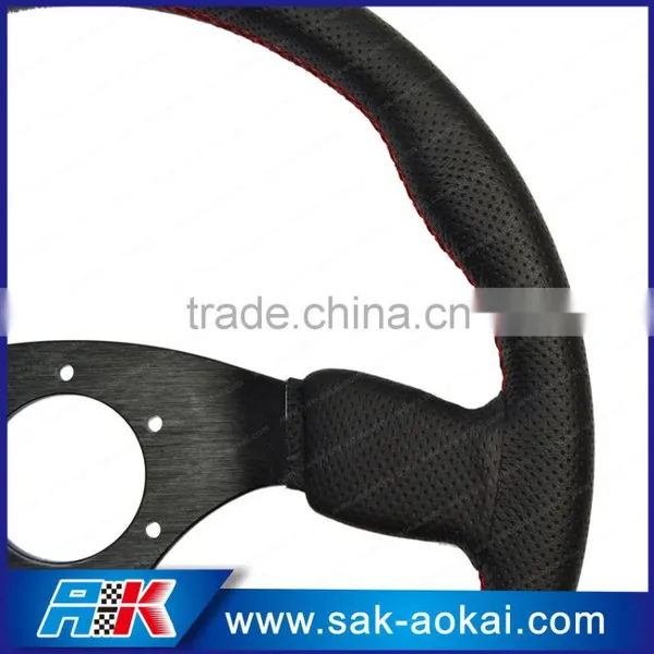 Racing Leather Steering Wheel photo-5