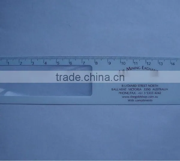 Hot Seller PVC Plastic Bookmark Ruler Magnifier photo-3