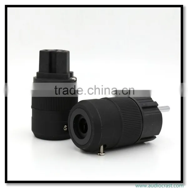 OEM/ODM Rhodium Plated Pure Copper Schuko Euro Power Plug Connector+Power IEC Connector Plug Audio photo-5