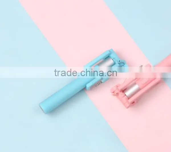 Couple Colors Wired One Button Operation Monopod Selfie Stick photo-2