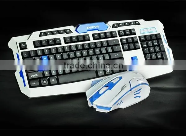 2.4G Wireless Ergonomic Usb Gaming Keyboard & 6 Buttons Optical Mouse Set photo-3