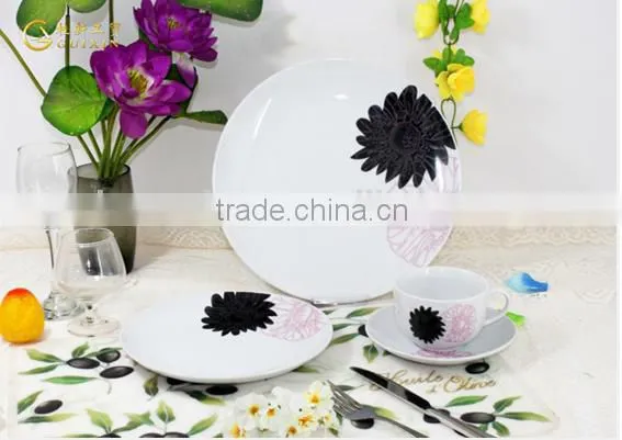 Coupe Ceramic Dinner Set, 20pcs Dinnerware, Ceramic Dinnerware With Decal Printing photo-2