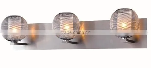 New Design Contemporary 4 Bulbs Glass Wall Sconces With Steel Grid-like Steel Shade Wall Sconces photo-2