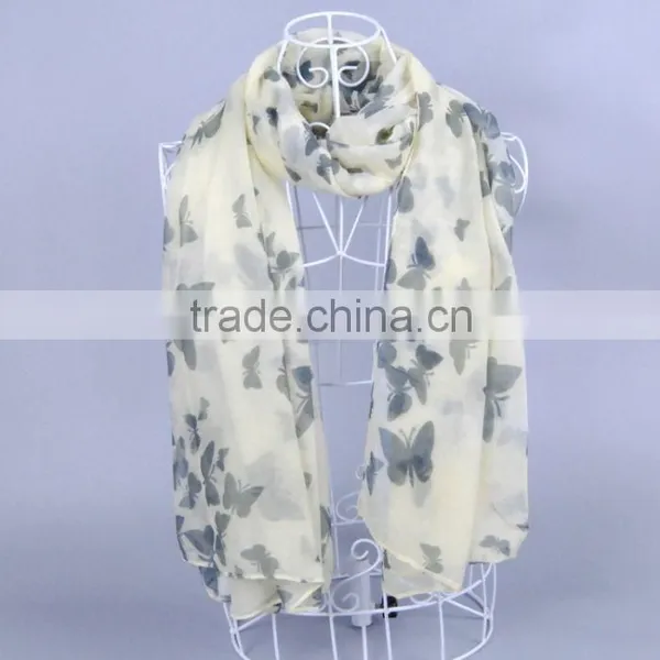 ButterFly Women Scarf Voile Scarves 180*90 Pashmina photo-3