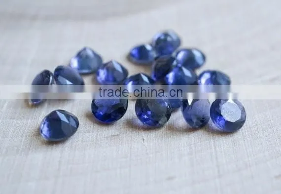 Wholesale Price AAA Quality Loose Gemstones Blue Corundum Loose Round Cut Gemstone