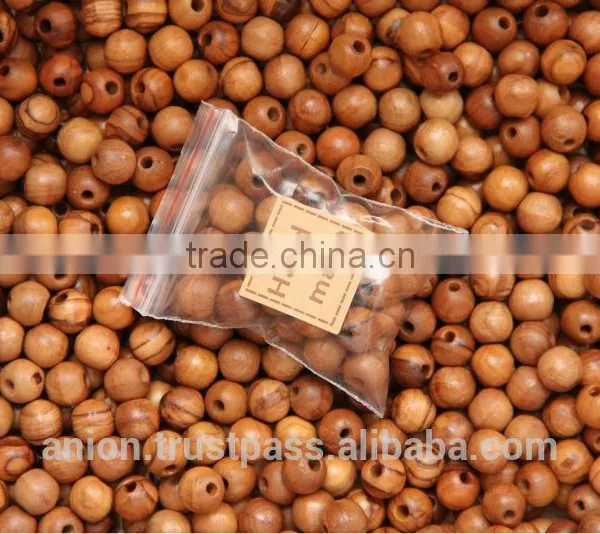 Olive Wood Round Beads 10 mm photo-2