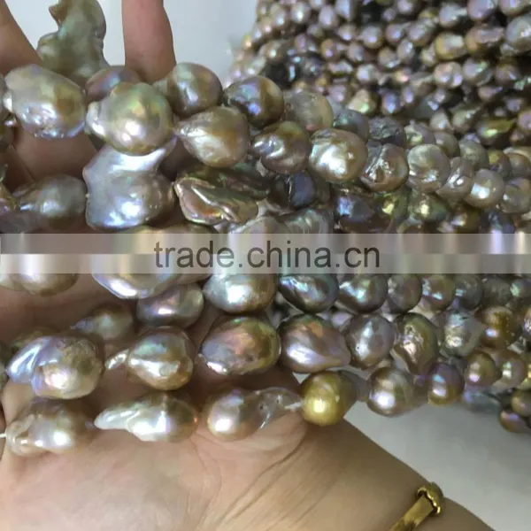 Baroque 15-17mm Purple Necklace photo-2